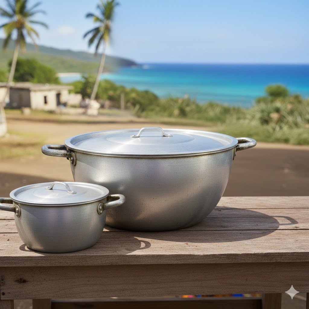 Marmites traditionnelles en aluminium (gnougou) – Qualité supérieure – Idéal pilao & mataba